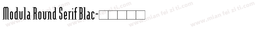 Modula Round Serif Blac字体转换